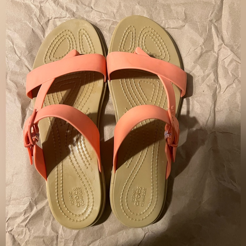 Selling these cute pre-loved Crocs sandals worn only once in great condition